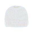 thumbnail image 1 of CTM®  Ponytail Winter Beanie Knit Hat (Women's), 1 of 2