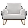 thumbnail image 3 of HOMETRENDS Sienna Steel Outdoor Cuddle Rocking Chair with Cushions, Off-White, 3 of 11