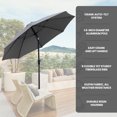 thumbnail image 4 of Four Seasons Courtyard 9 Foot Crank Lift Auto Tilt Patio Umbrella, Gray, 4 of 5