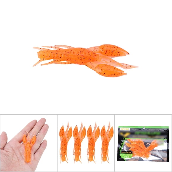 Leurres Écrevisses Souples en Silicone 6 Couleurs Appât pour Carpe Achigan Pêche