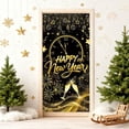 thumbnail image 4 of Qiulaii 3 Pcs Décorations de Rideau de Porte de Noël, Housse de Fond de Scène des Fêtes Imperméable, Décor Festif Réutilisable pour la Maison et la Vitrine 35*71 Po, 4 of 6