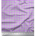 thumbnail image 2 of Soimoi Purple Rayon Fabric Window Pane Check Print Fabric by the Yard 42 Inch Wide, 2 of 3