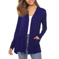 thumbnail image 1 of Faithtur Cardigan Simple pour Femmes, Tricot Uni à Manches Longues, 1 of 5