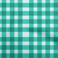 thumbnail image 1 of oneOone Velvet Turquoise Green Fabric Gingham Check Sewing Material Print Fabric By The Yard 58 Inch Wide, 1 of 4