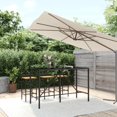 thumbnail image 1 of vidaXL Bar Table with Glass Top Black 180x70x110 cm Poly Rattan, 1 of 4