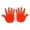 Red, variant on Five Finger Foam Cheering Hands For A Party Universal Five Finger Foam Hands For Cheerleaders. Red