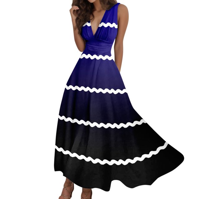 TJAZFJPA Robe Brune Femme Femme Été Aguichant Col en V Profond Formelle Sans Manches Longue Robe Dégradé Fermeture Éclair Robe Évasée Robe en Velours Rouge Robes de Soirée pour Femme