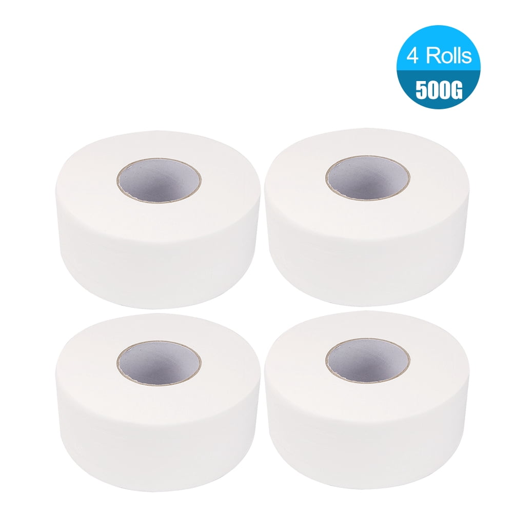 Zootealy 4 Rolls 4 Layers 90mm*130mm Wood Pulp Bath Tissue Paper Household Toilet Paper Roll with Core Breakpoint for Home Hotel Supermarket 500g
