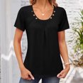 thumbnail image 1 of Aqestyerly T-shirt Blouse à Manches 3/4 Imprimé pour Femmes, Col Rond Décontracté Mode Ample pour Femmes, 1 of 8