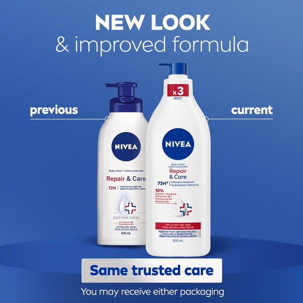 NIVEA Repair & Care 72-Hr Moisturizing Body Lotion for Very Dry