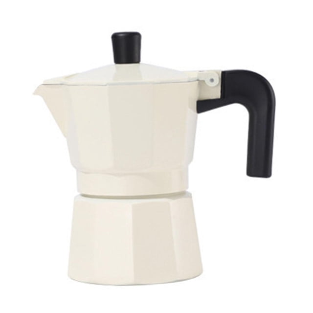 veasfak Espresso Maker Multifunctional Portable Pot for Home Use Camping Travel White