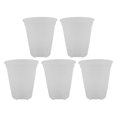 thumbnail image 3 of Flower pot with drainage function for indoor and outdoor (transparent/white), 3 of 8