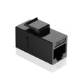 thumbnail image 2 of axGear CAT6 Inline Coupler Keystone RJ45 Female to Female Snap-In Jack Insert - Black, 2 of 5