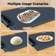 thumbnail image 3 of Food Warming Mat- Foldable Warming Mat for Food with Adjustable Temperature Control Time Moders Locking Function Electric Warming Tray for Parties,Home,Travel,Buffet Dark Blue, 3 of 7