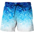 thumbnail image 1 of Maillots de Bain pour Hommes à Séchage Rapide Imprimés, Shorts de Bain Courts avec Doublure en Maille, 1 of 2