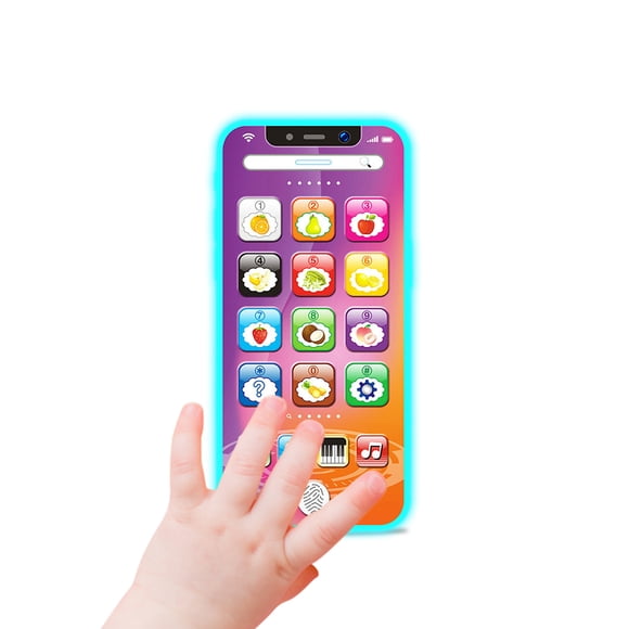 LSLJS Jouet Téléphone Intelligent Jouer Téléphone Cellulaire Rechargeable Téléphone Cellulaire Mobile avec Led Machine Éducative pour Bébé Enfants Cadeaux d'Anniversaire, Jouets pour Enfants