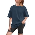 thumbnail image 1 of Vêtements d'Été pour Filles, T-Shirt Ample à Col Rond + Short Cycliste Ensemble 2 Pcs, 1 of 8