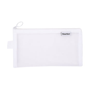 Meitianfacai Transparent Mesh Pencil Case Zippered Stationery Bag Student Exam Portable Large Capacity Pencil Case
