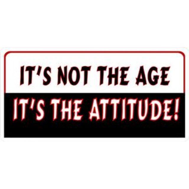 Ce n'Est Pas l'Âge C'est l'Attitude Assiette