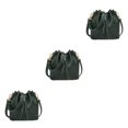 thumbnail image 1 of Maytalsory Chic Small Shopping Bucket Shoulder Bag Drawstring Purse Handbag Blue Green 22x11x19CM 3Set, 1 of 6