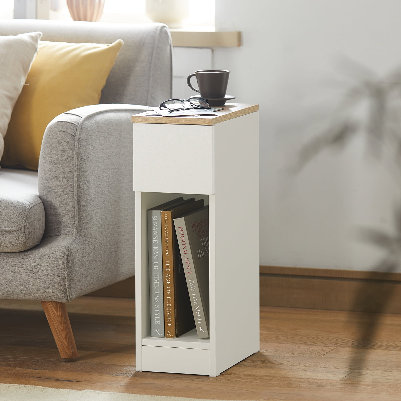 SoBuy Bedside Table Nightstand Side End Table Sofa Living room FBT111-WN