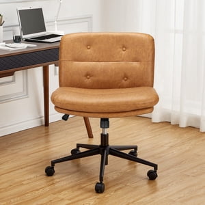 Chaise de bureau réglable, chaise roulante sans bras avec roues pour bureau de maquillage, petits espaces et bureau à domicile