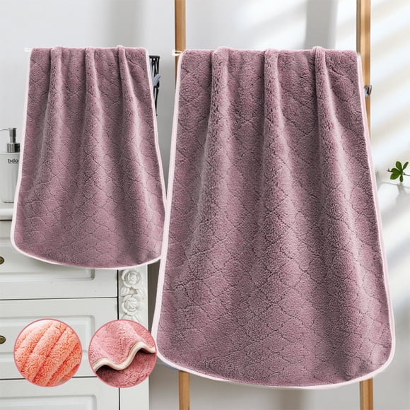 Coral Velvet Absorbent Bath Towels For Adults Face Towel Bath Towel Set Soft Comfortable Bathroom Towel Set Highly Absorbent Soft Bathroom Towels Set 4colour