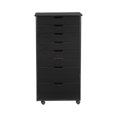 thumbnail image 3 of Riverbay Furniture Pine Wood Black Storage Cart Rectangular Mobile 40.5"H Unassembled, 3 of 20