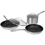 Granitestone 5-Piece Nonstick Silver Cookware Set Oven & Dishwasher Safe