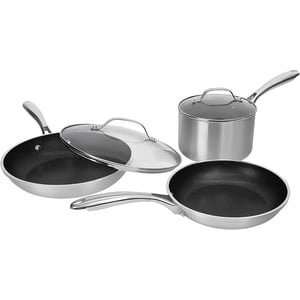 Granitestone 5-Piece Nonstick Silver Cookware Set Oven & Dishwasher Safe
