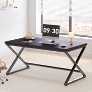 Rustique Bureau d'informatique Industriel Maison Bureau Farmhouse Wood Metal Bureau de travail pour l'écriture Étude Vintage Minimalist Poste de travail exécutif PC Table de jeu dans la chambre Rustique