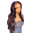 thumbnail image 1 of Perruque Lace Front Transparente Frontale Sans Colle Cheveux HD pour Femmes Noires, 1 of 8