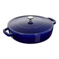 thumbnail image 1 of STAUB Braisières 3,7 L Fonte Ronde Sauté Pan Chistera, Bleu Foncé, 1 of 5