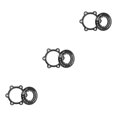 thumbnail image 2 of QualitChoice 1 Ensemble Verrous Centraux Adaptateurs de Rotor de Frein à Disque Anneau de Verrouillage de Rotor Alliage d'Aluminium Remplacement Acier Inoxydable 6 Trous Noir 3 Ensembles, 2 of 6