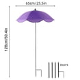 thumbnail image 2 of Large Garden Parasol With Plant Stake Outdoor Sunlight Shade And Rain Protection Umbrella For Potted Plants, 2 of 5