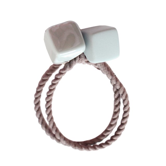 Corde à Cheveux Mode Mignonne Carrée Déco Bande d'Élastique pour Queue de Cheval Accessoires pour Cheveux pour Femmes