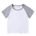 thumbnail image 3 of MKOSPLRT Workout Sets for Kid 12M-11Y Color Block Running Outfits Short Sleeve Raglan Shirts Drawstring Waist Track Shorts Sports Outfits, 3 of 4