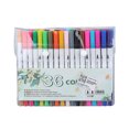 thumbnail image 2 of Dual Brush Markers Pen, Strong Ink Absorption Flexible  Double Head Markers Pen 36 Colors  For Hand Drawn Coloring, 2 of 8