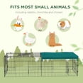 thumbnail image 4 of PawHut Small Animal Cage for Chicken, Rabbits, Chinchillas, 73" x 30" x 20", 4 of 10