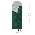 thumbnail image 3 of Ozark Trail 0C Sleeping Bag Hooded, 92"(L) x34" (W),Temp Rating +32℉/+0℃, Polyester Fabric, Outer Green, 3 of 7