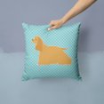 thumbnail image 2 of Carolines Treasures BB3686PW1414 Cocker Spaniel Checkerboard Blue Fabric Decorative Pillow, 2 of 4