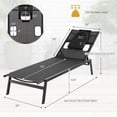 thumbnail image 2 of Costway Patio Tanning Lounge Chair 5-Position Outdoor Recliner with Face Hole Poolside, 2 of 7