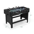 thumbnail image 3 of Gymax 47'' Competition Full Size Soccer Game Table w/22 Players 2 Balls Slide Scorers Black, 3 of 9