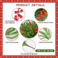 thumbnail image 3 of letesult 13 Pcs Branches de Pin Artificielles Normandes avec 5 Pcs Tiges de Baies Rouges, 18 Pouces Toucher Réel Noël Fausses Fausses Verdure Tiges de Pin à Feuilles Persistantes pour Vases Bricolage Guirlande Table Décoration Maison Noël, 3 of 7