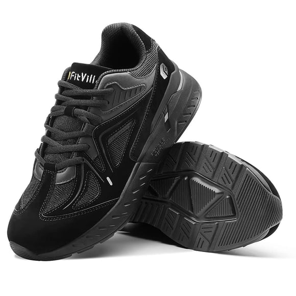 FitVille Women's Wide Walking Shoes For Flat Foot Plantar Fasciitis Heel Pain Relief
