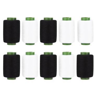 Sewing Thread, Polyester Yarns Sewing Supplies 10 Polyester Threads Black And White Thread Spools  For Embroidery