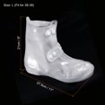 thumbnail image 2 of Unique Bargains Couvre-Chaussures Imperméables en Silicone Réutilisables et Pliables 27,5x21 cm, Surchaussures Imperméables, Blanc, 2 of 7