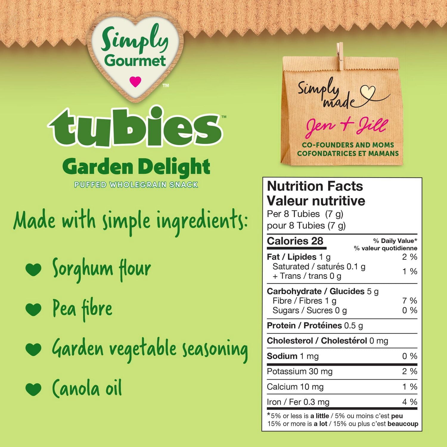 Simply Gourmet Garden Delight Tubies toddler snack