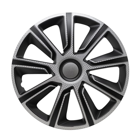 Enjoliveurs de roue Ivo Carbon, 16 po, argenté et noir - ensemble de 4
