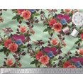 thumbnail image 3 of Soimoi Polyester Crepe Fabric Geometric,Leaves & Peony Floral Fabric Prints by Yard 52 Inch Wide, 3 of 3
